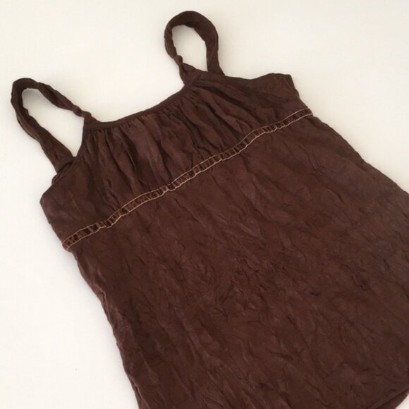 Xhilaration Babydoll Y2K Camisole Tank Top Brown Large - Picture 1 of 11